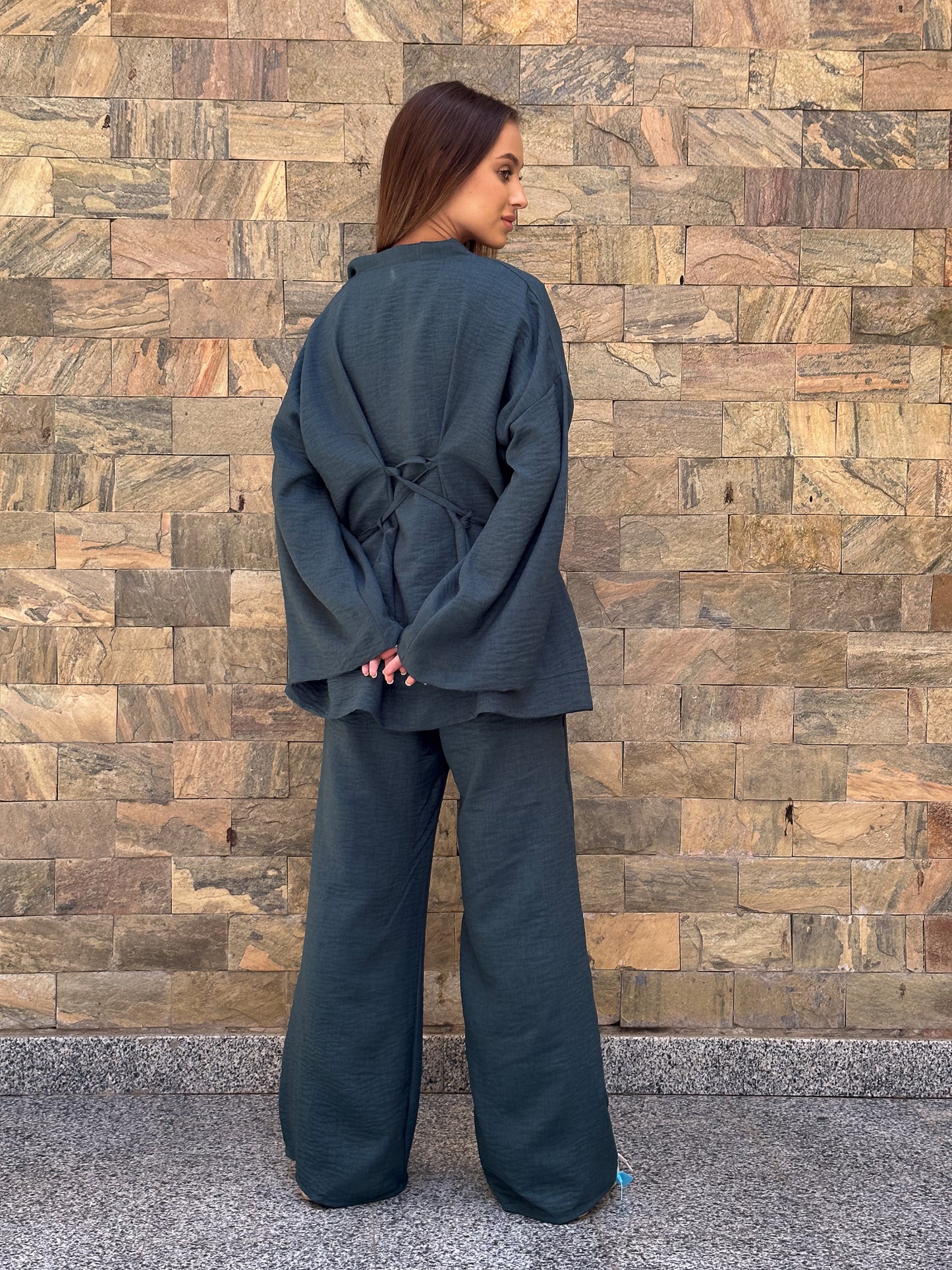 Tangled kimono in blue