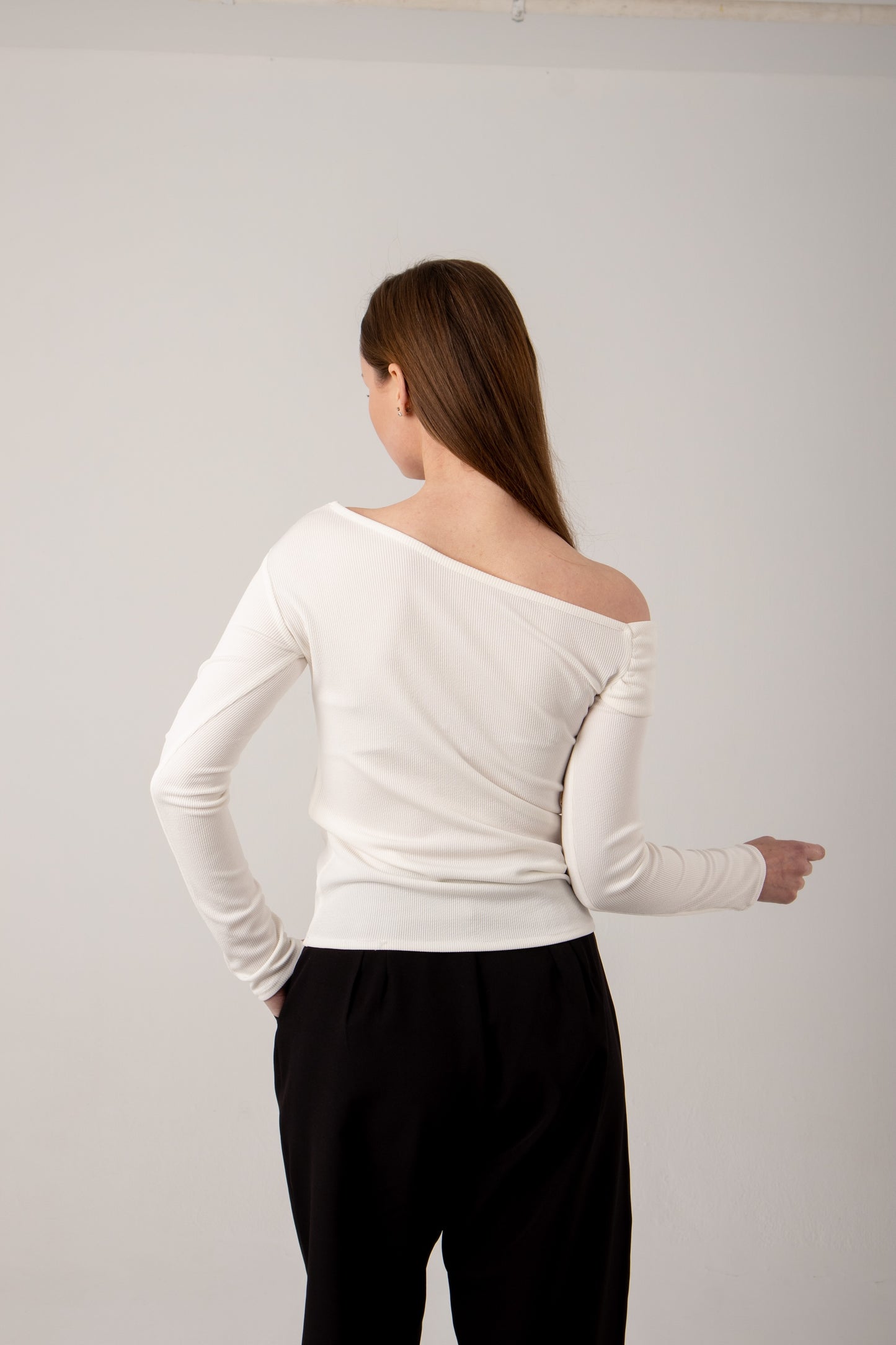 Off shoulder top in white