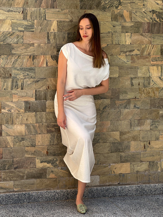 Mine dress in white
