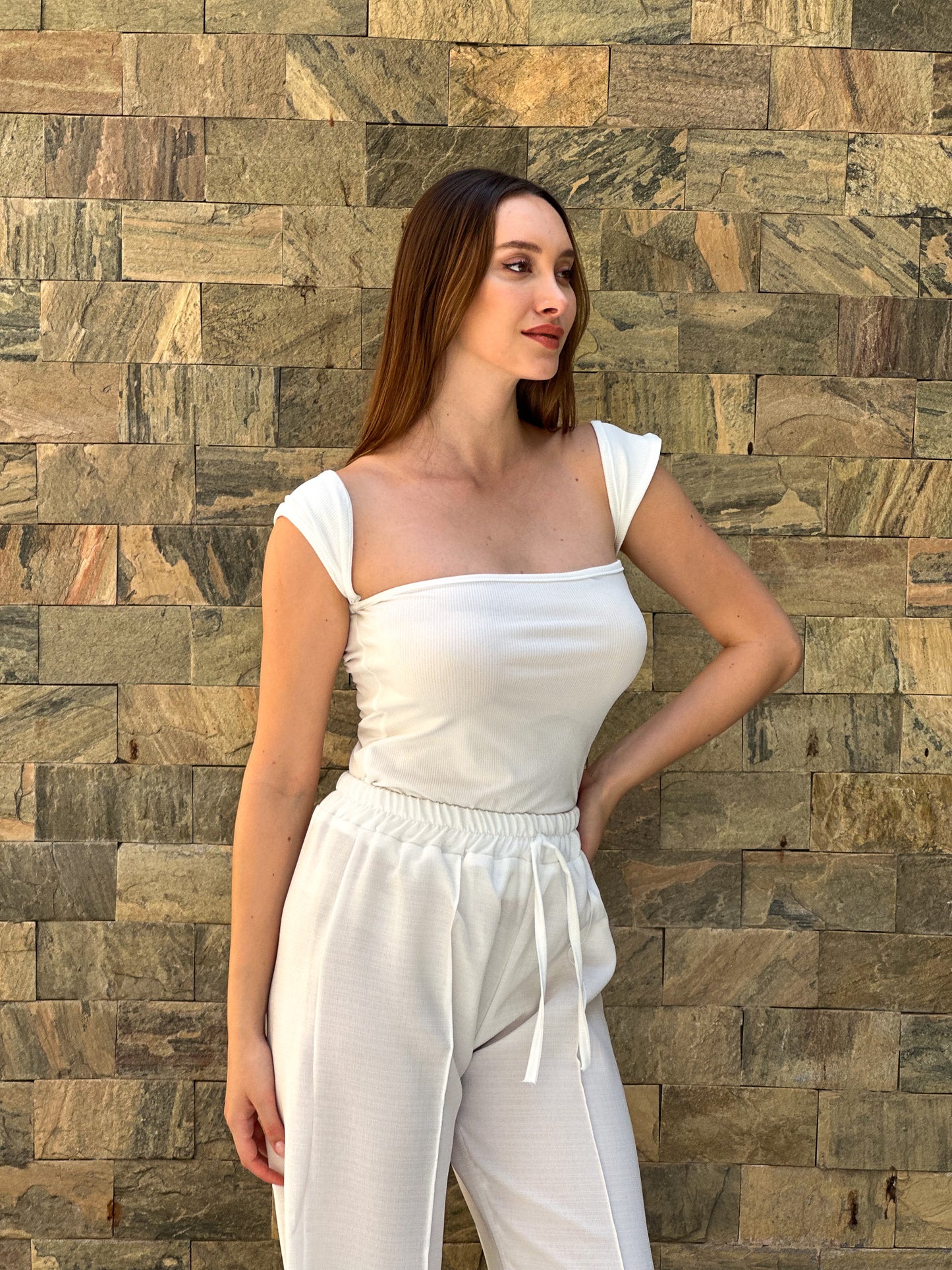 Princess top in white