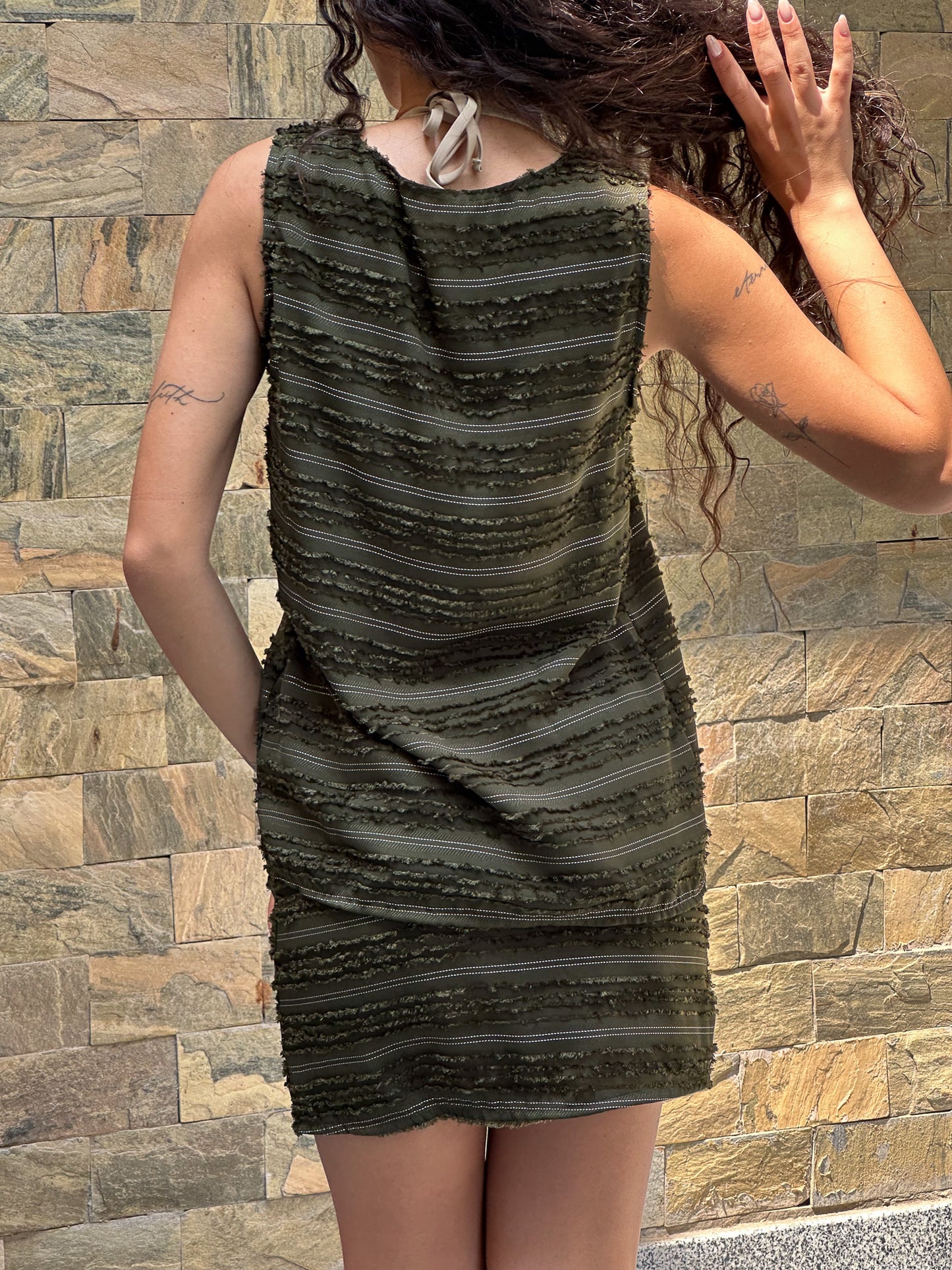 The olive set (Top + Skirt)