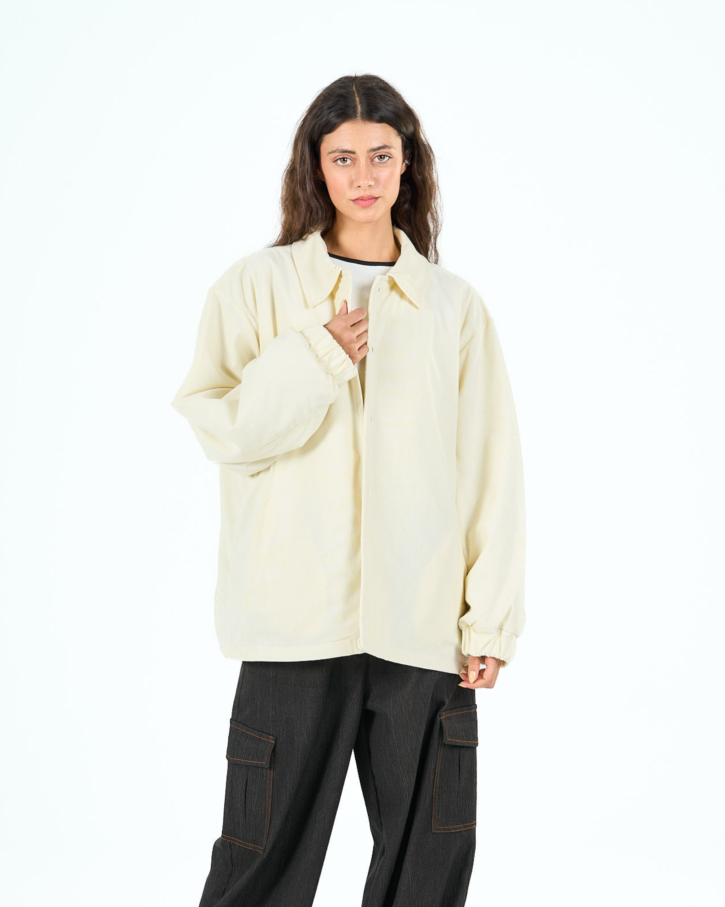 Oversized jacket in white