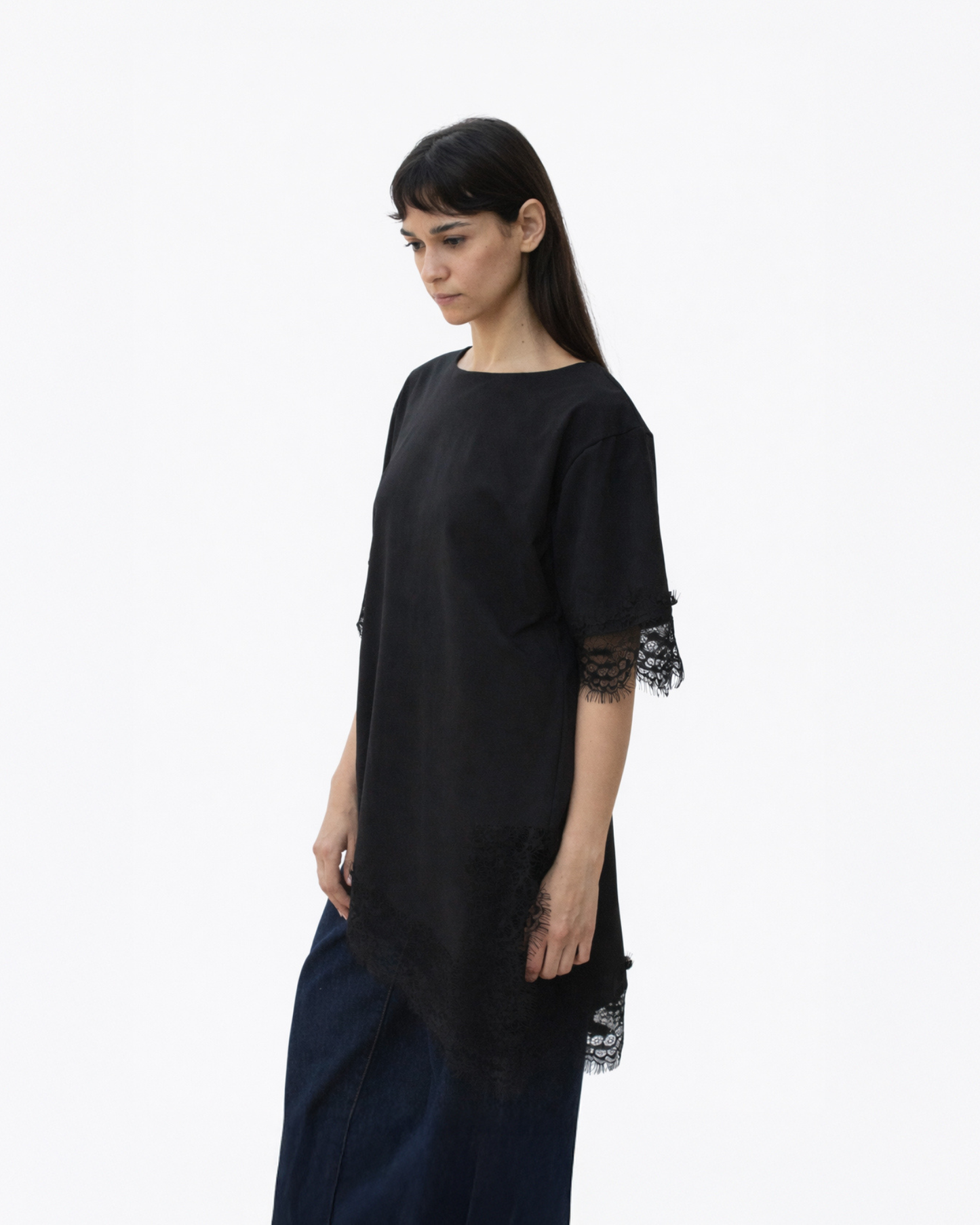 Loose top in black