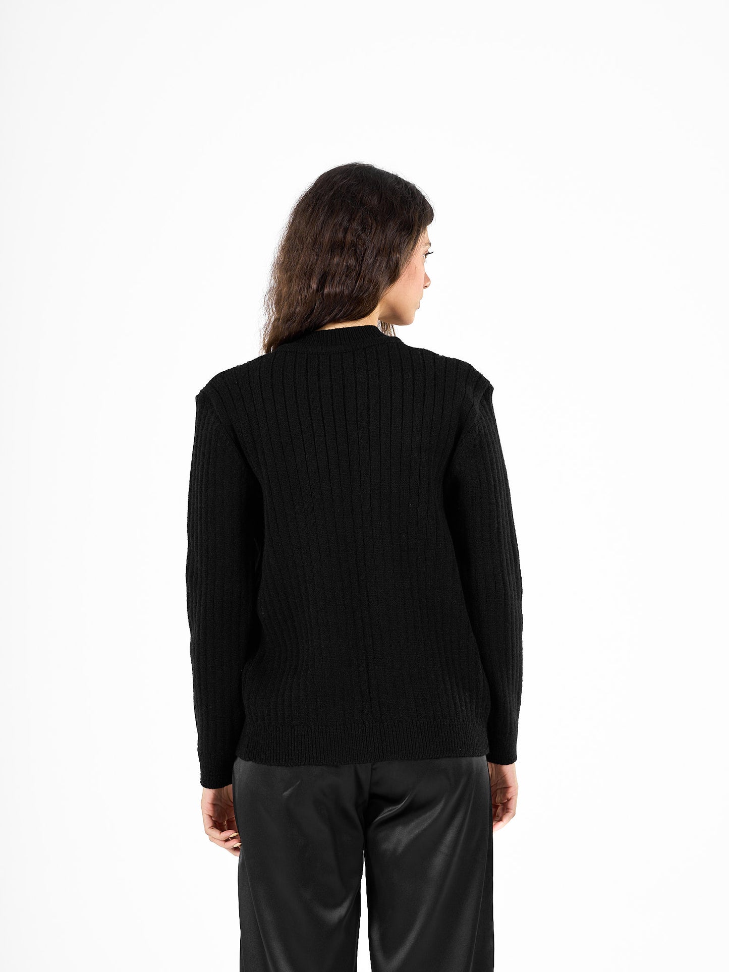 Button cardigan in black