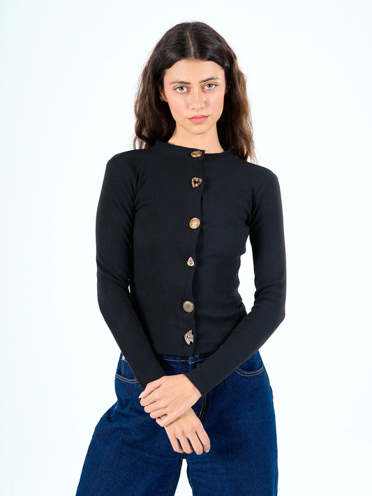 Button shirt in black