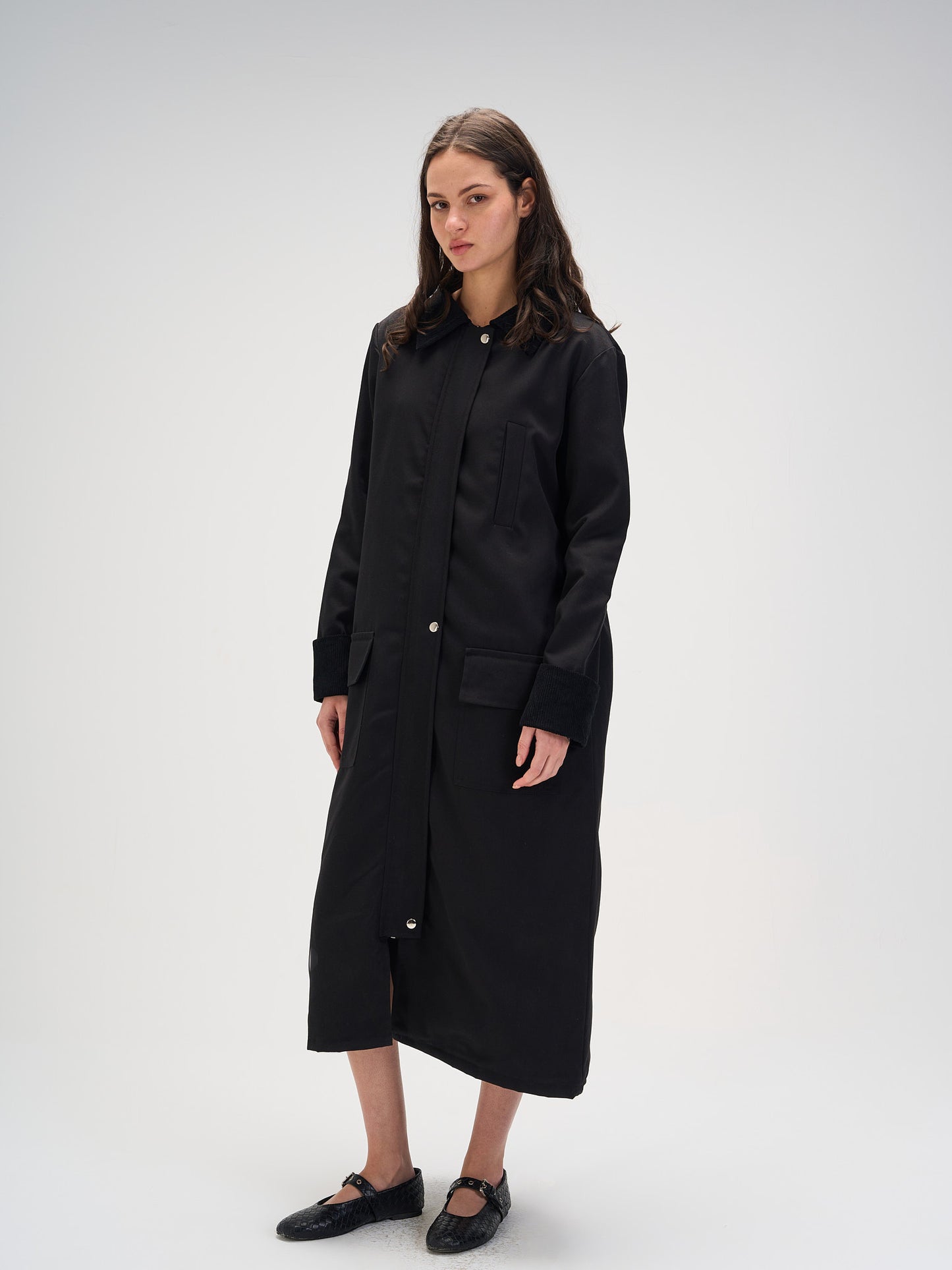 Traffic coat in black