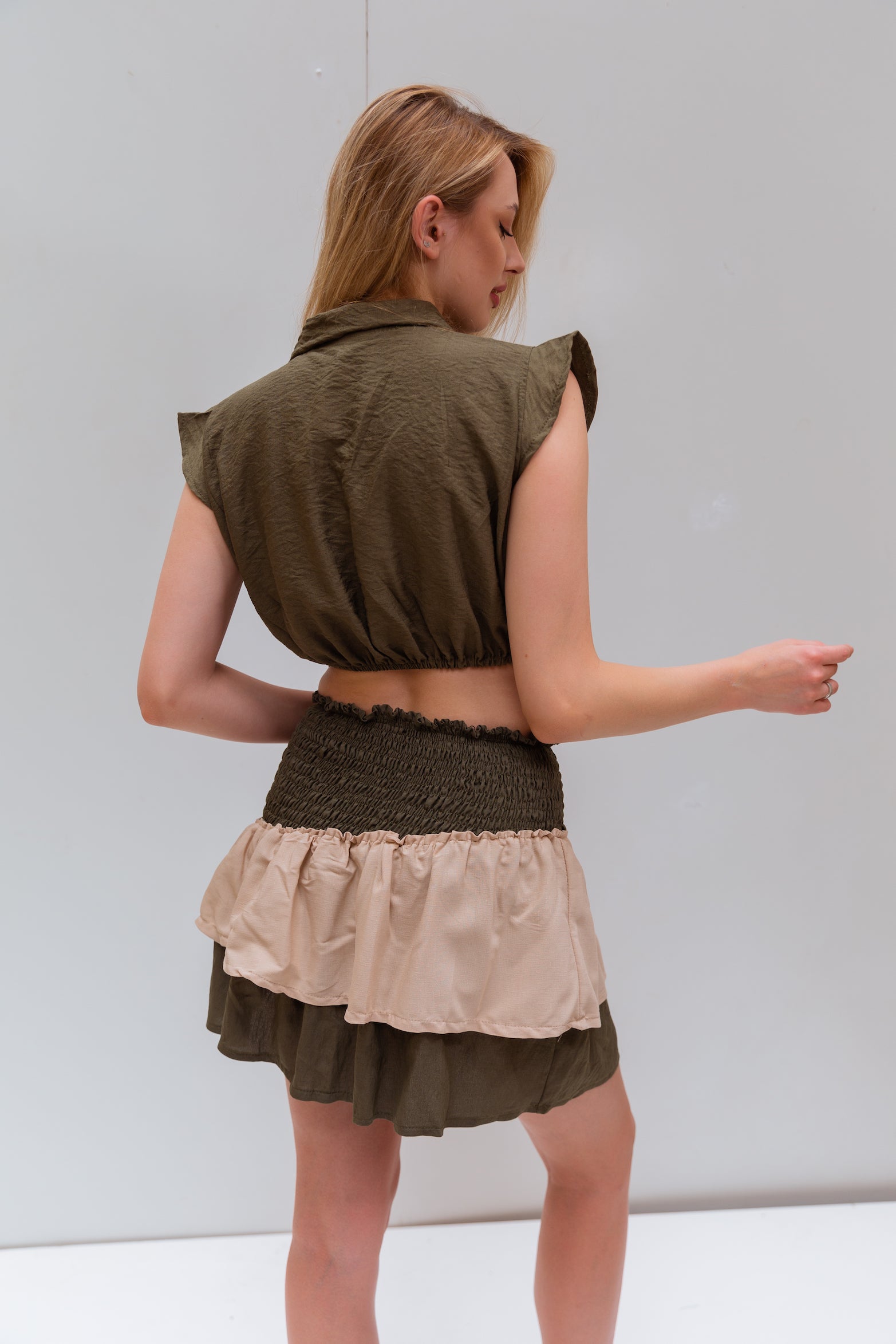 Fire skirt in olive