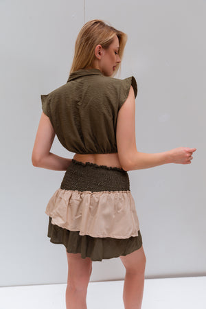 Fire skirt in olive