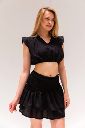 Fire skirt in black