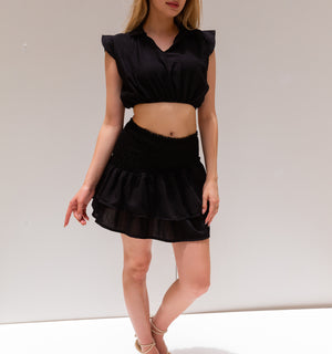 Desert top in black