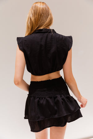 Desert top in black