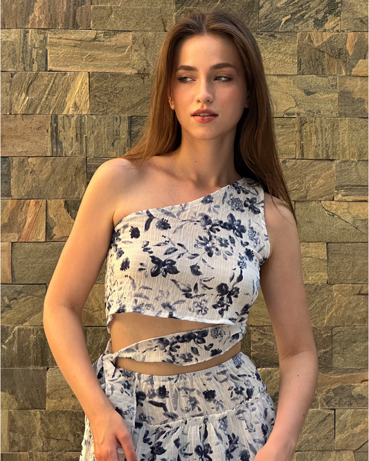 Sandy top in blue