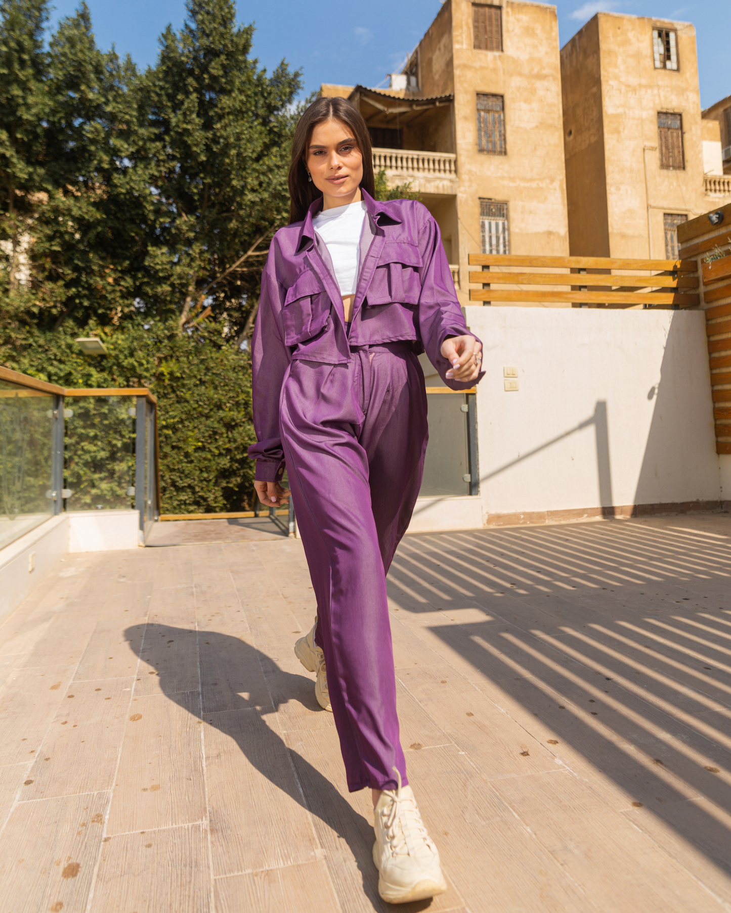 Stand out pants in purple