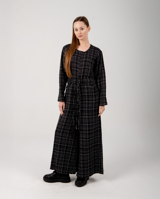 Cheviot jumpsuit in black