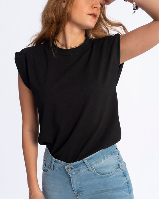 Pad t-shirt in black