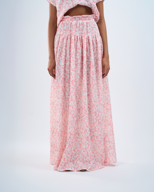 Floral skirt in pink