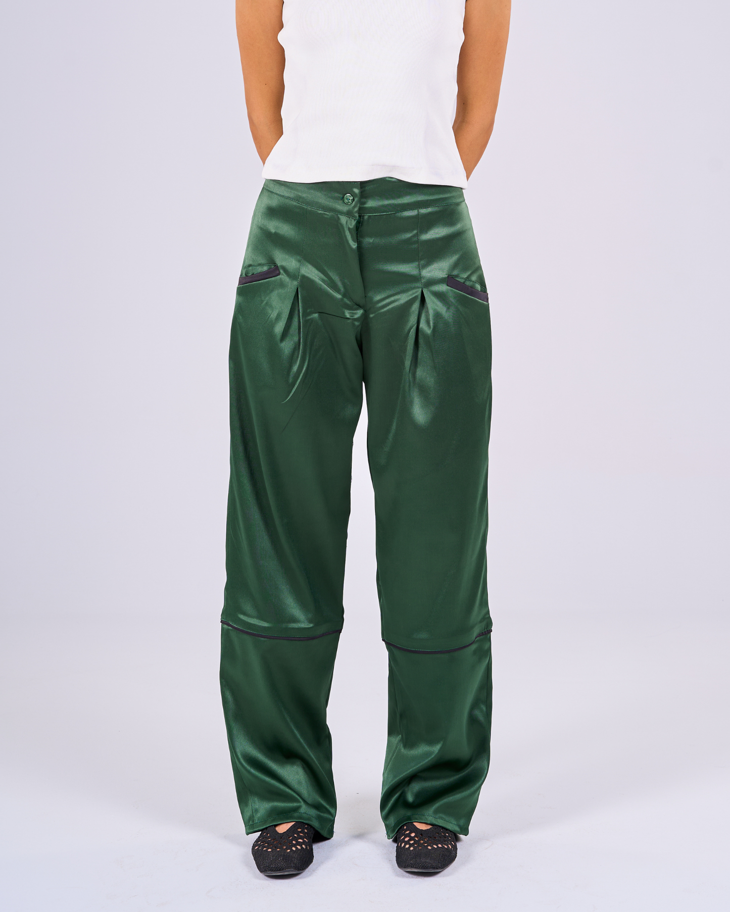 Lines pants in olive