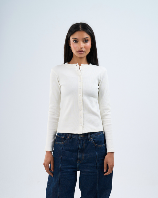 Everyday long sleeves tee in white