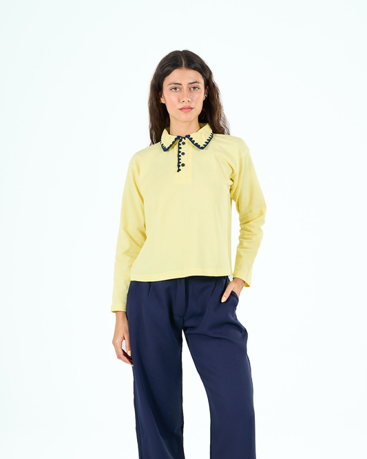 Doll polo in yellow