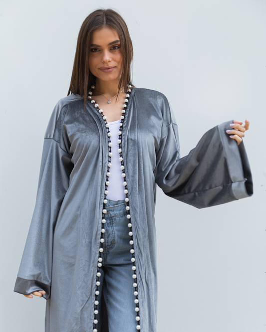 Pearl kimono in grey