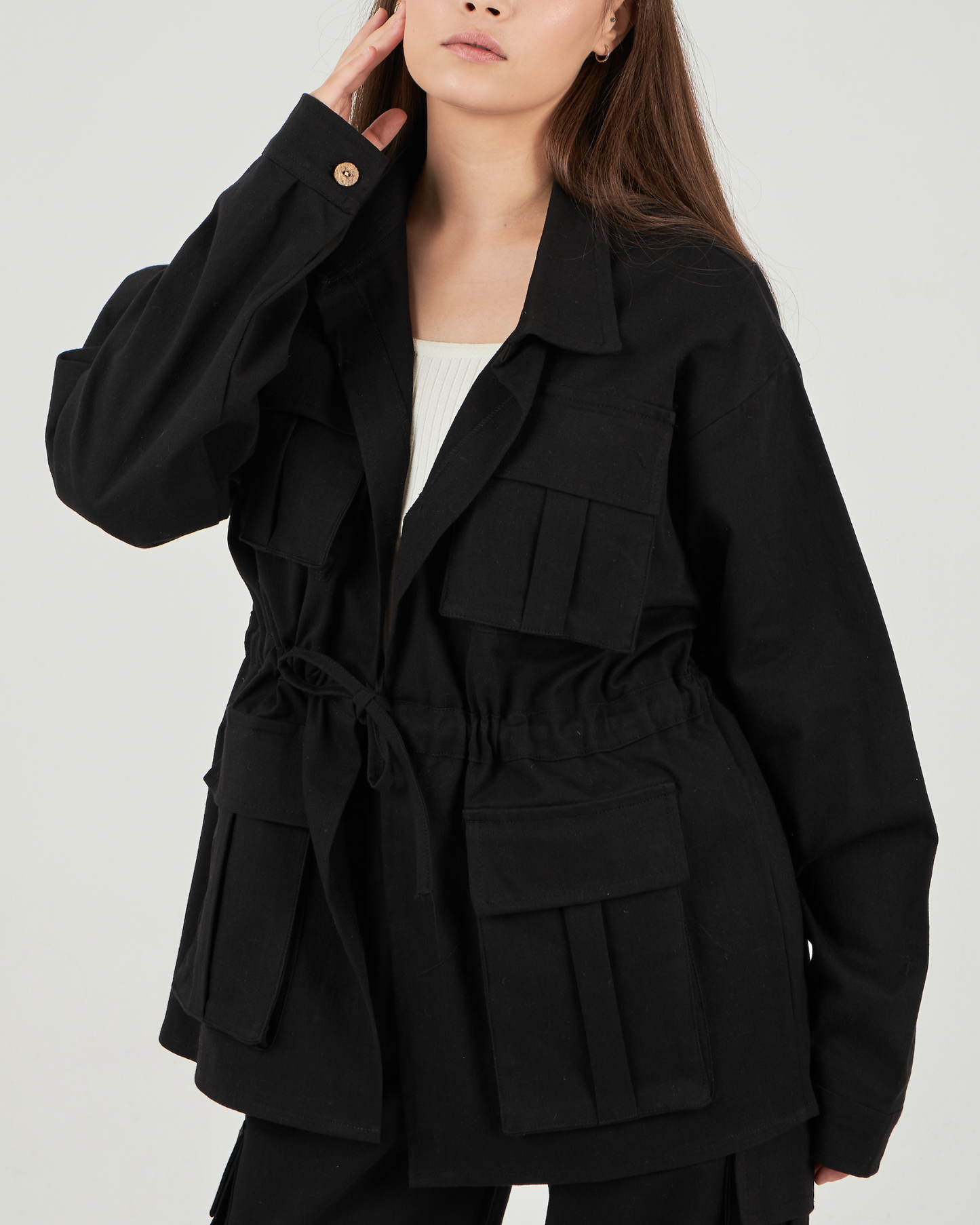 Army jacket in black