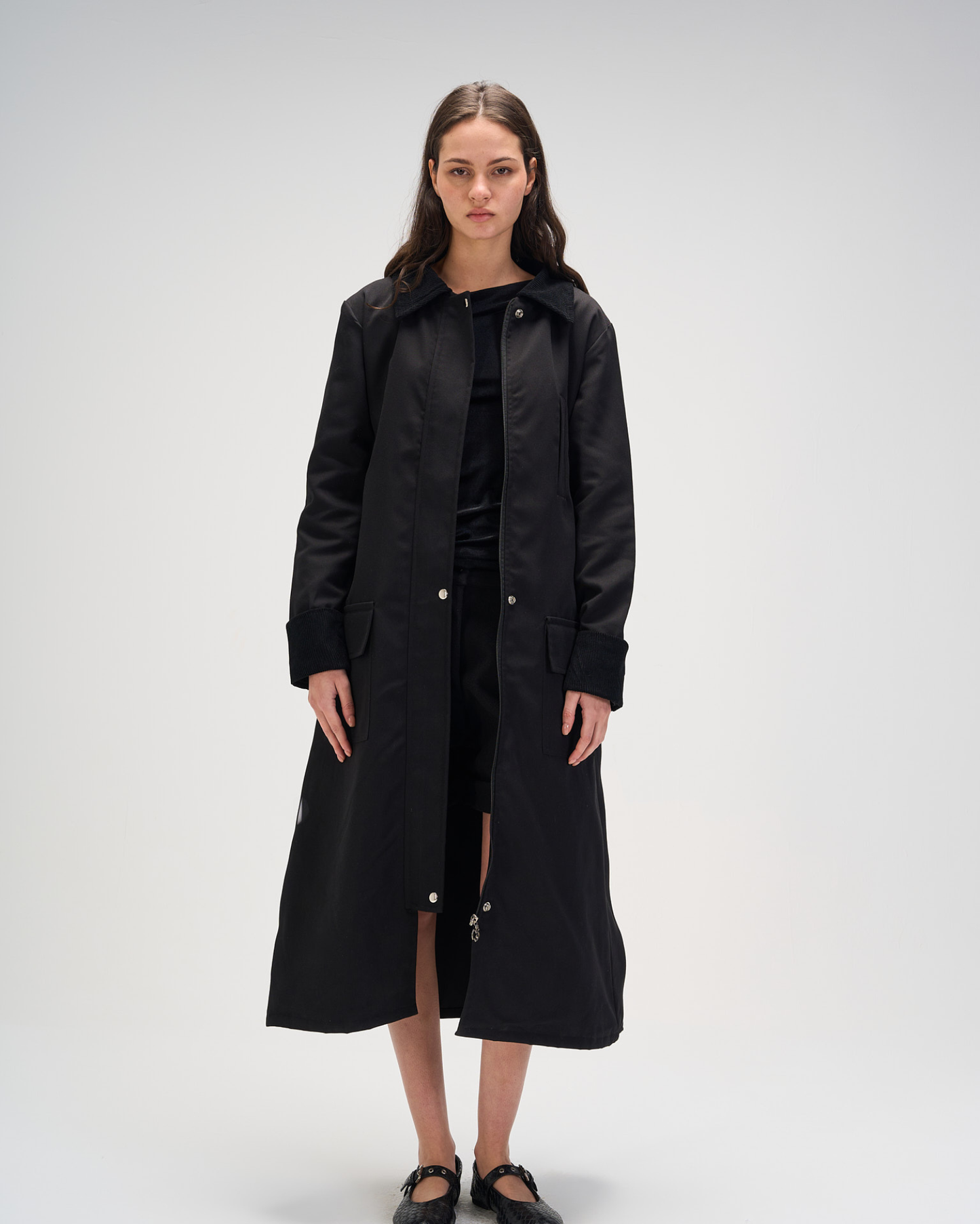 Traffic coat in black