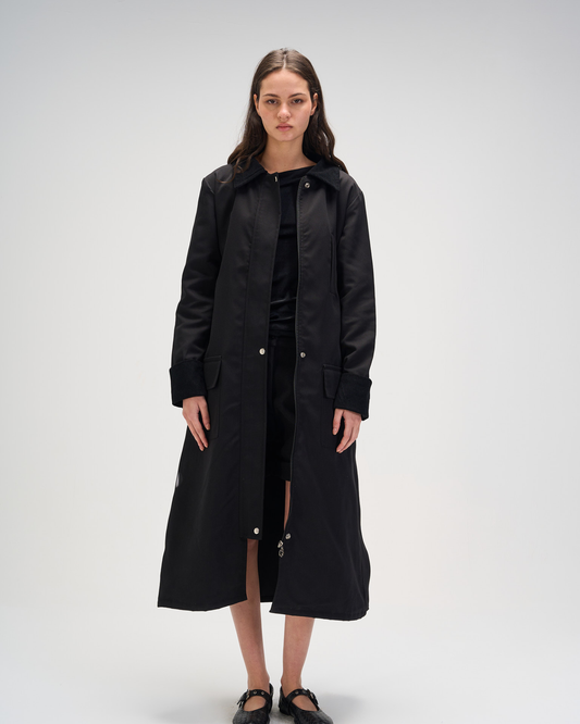 Traffic coat in black