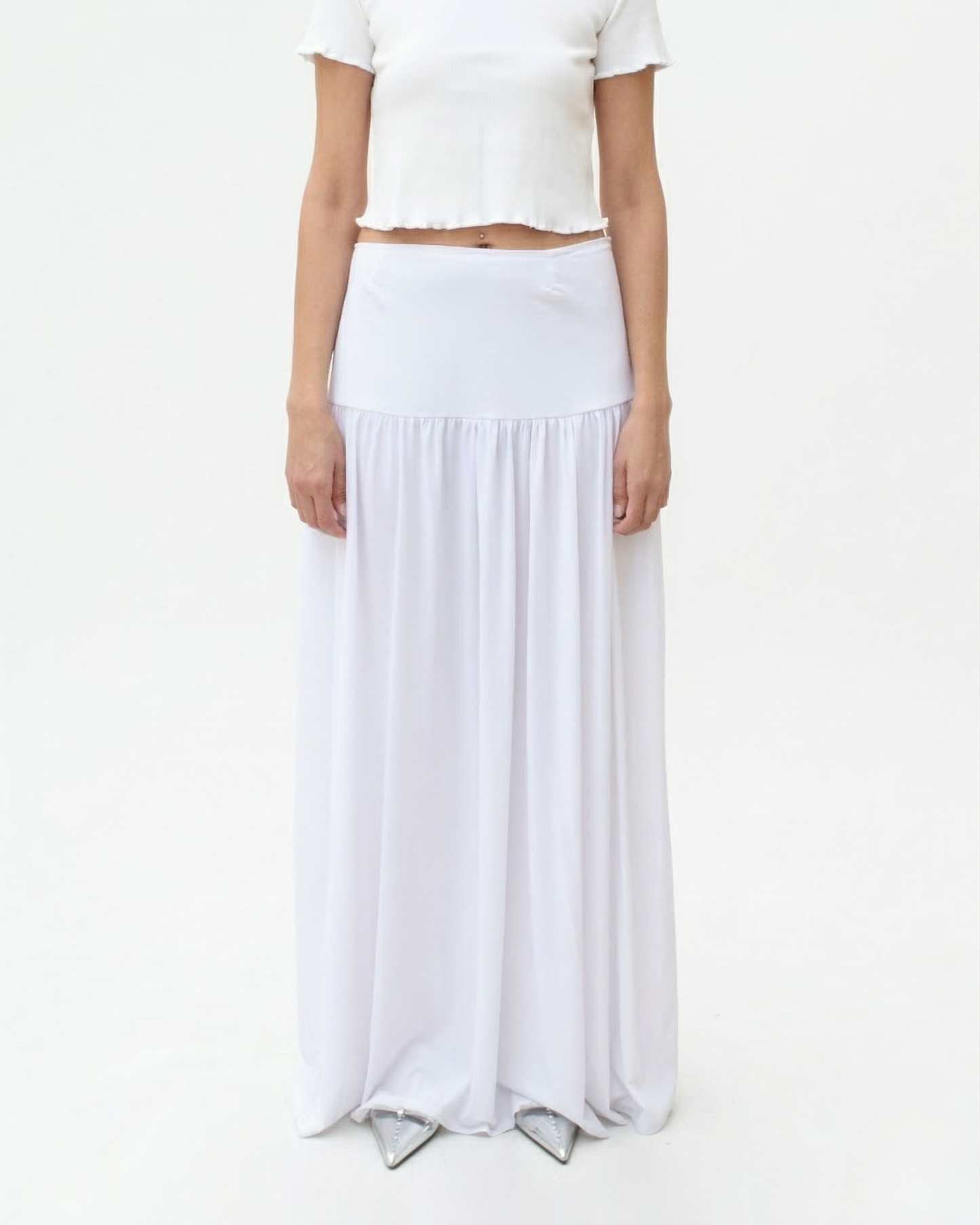 Wave skirt in white