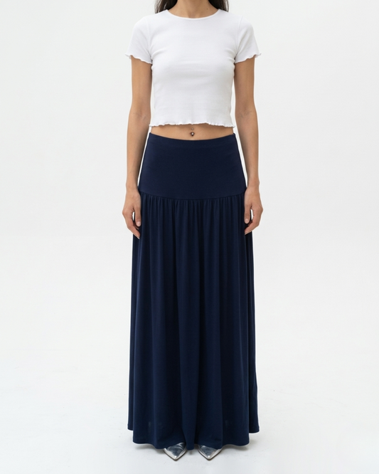 Wave skirt in navy