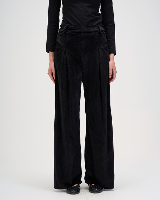 Main pants in velvet black