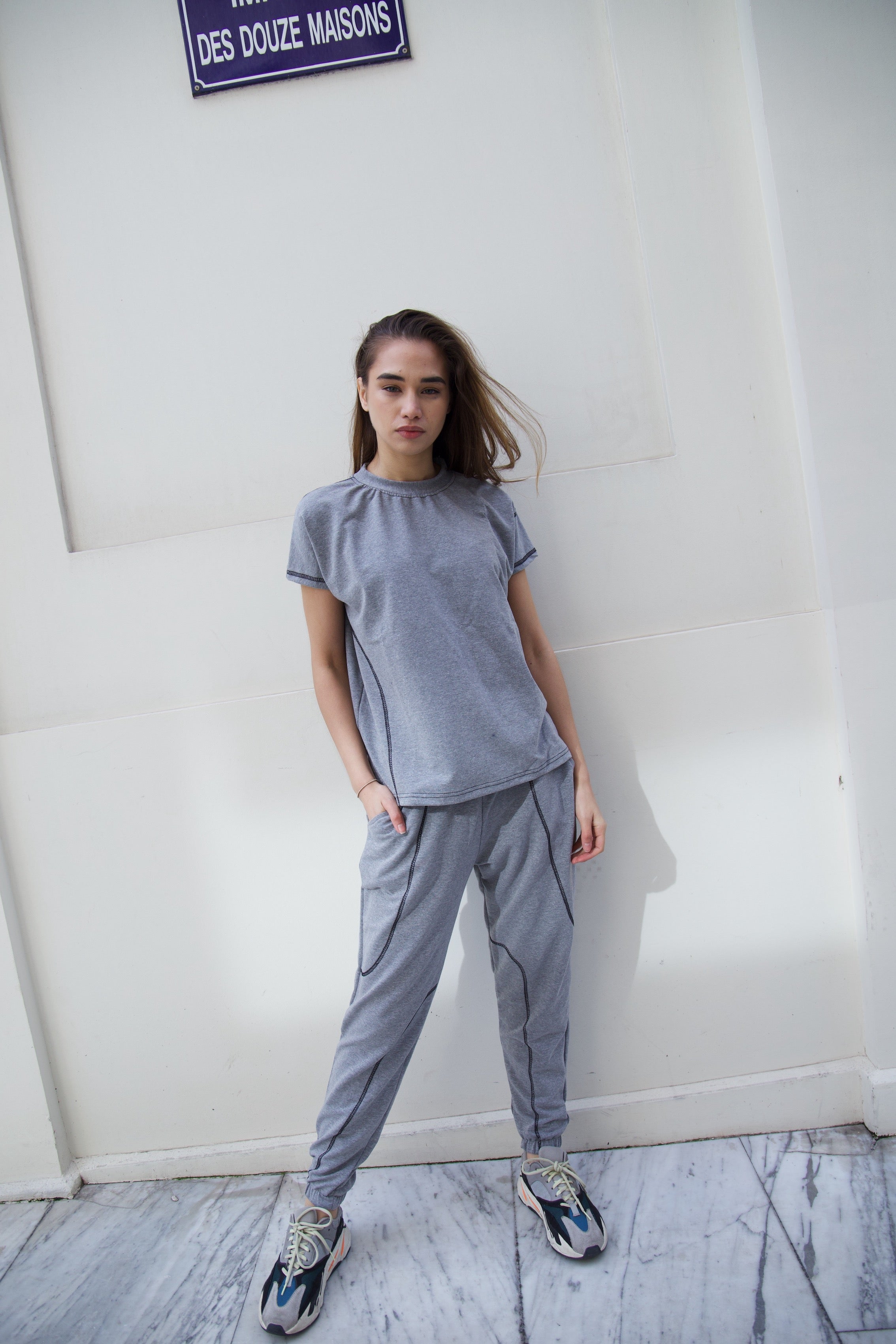Blow off top in grey