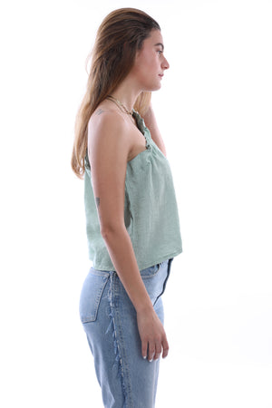Rise top in turquoise