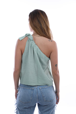 Rise top in turquoise
