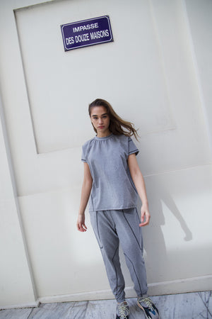 Blow off top in grey