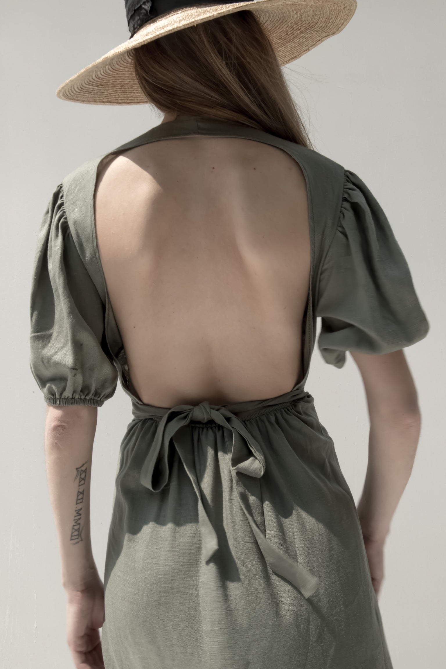 Flow dress in green