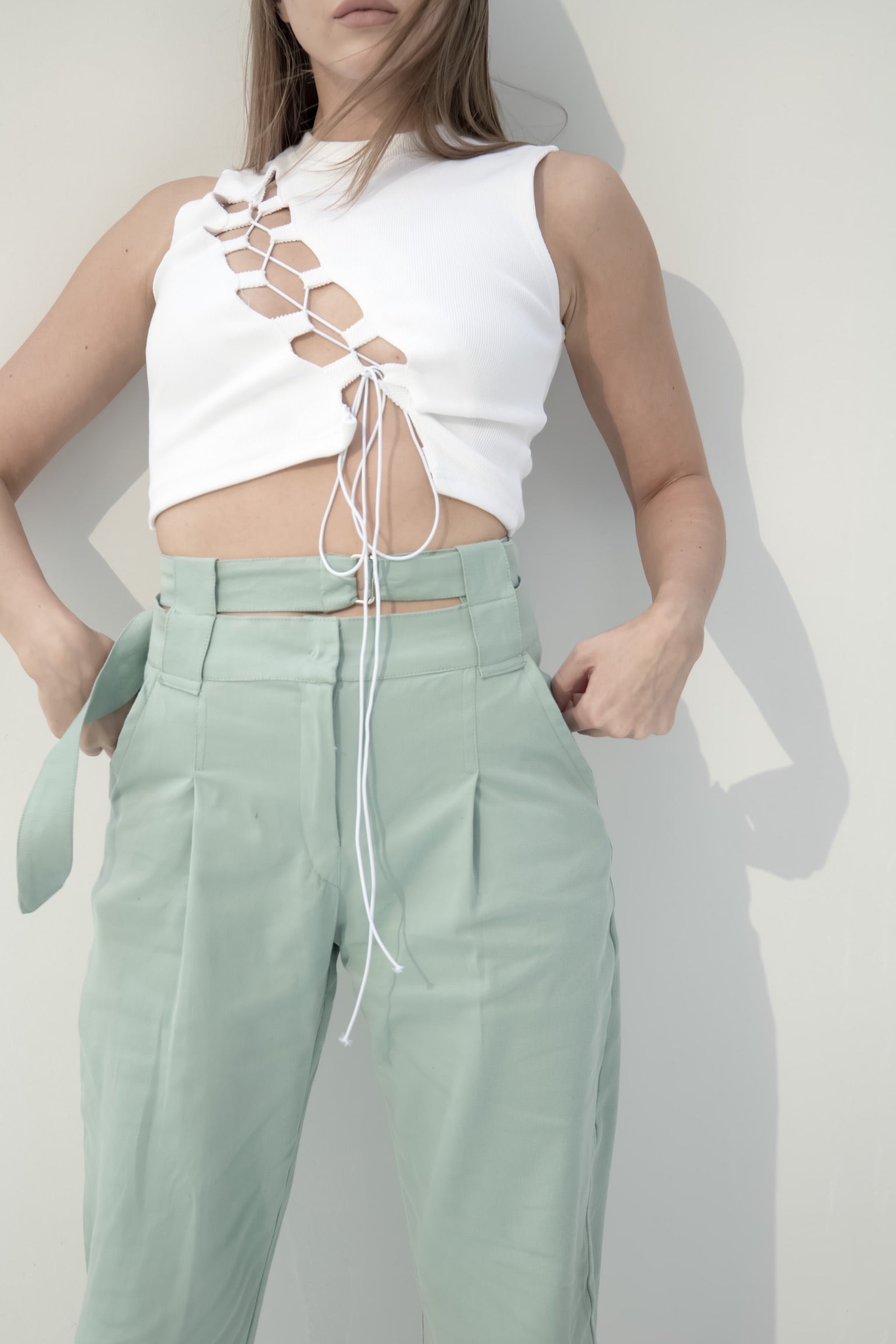 Exclude top in white
