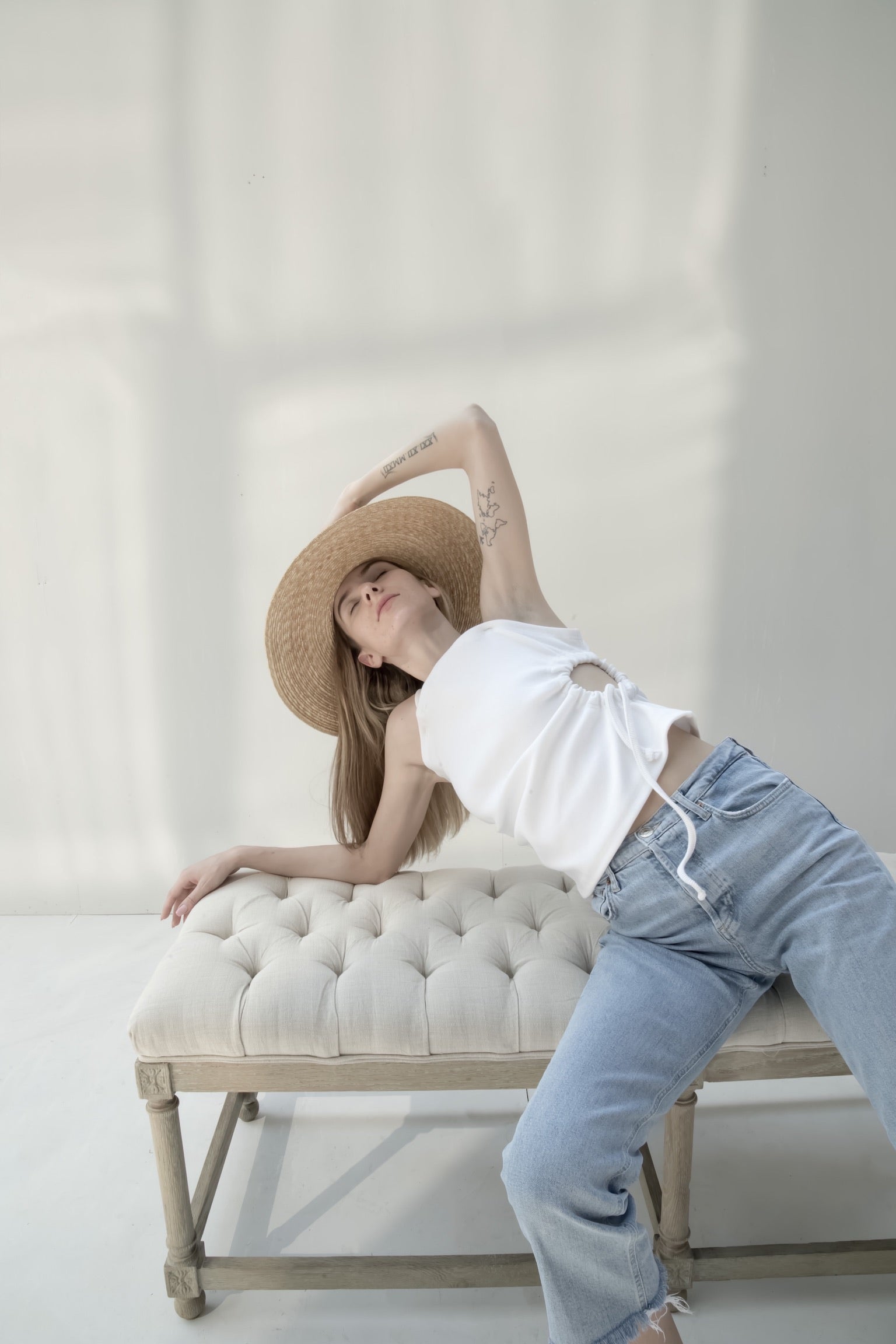 Clara top in white