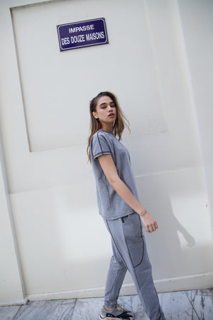 Blow off top in grey