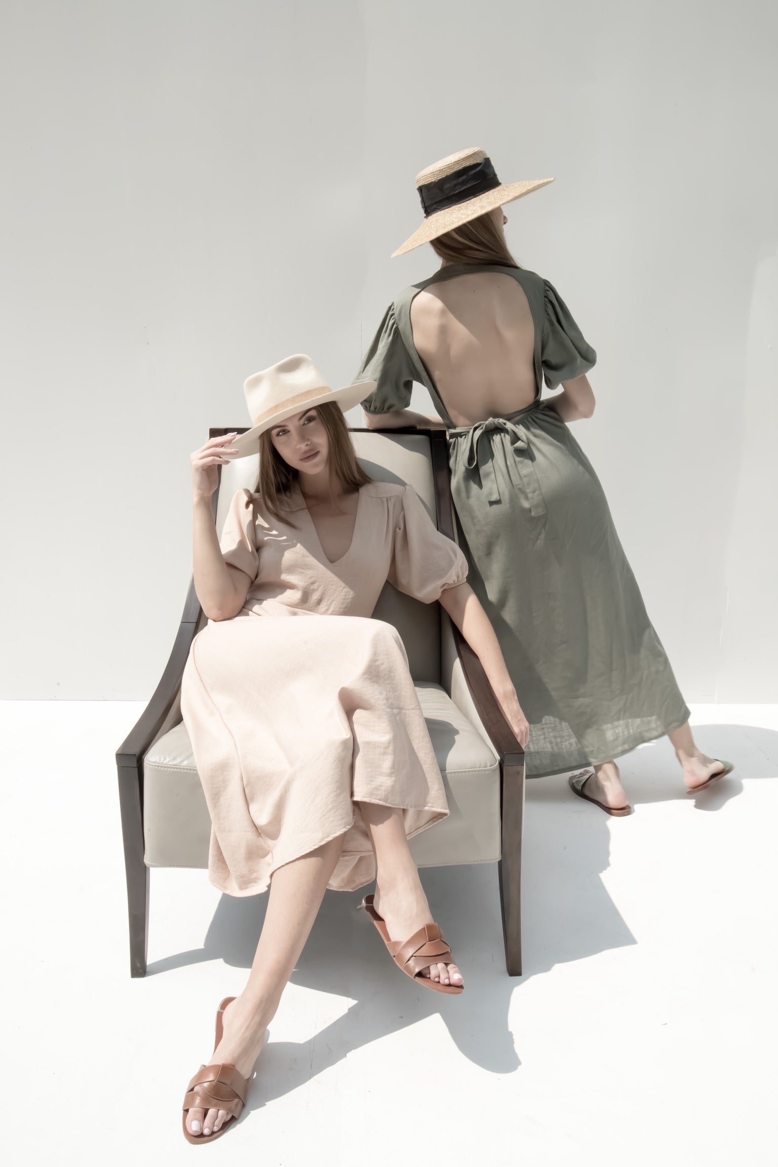 Flow dress in green