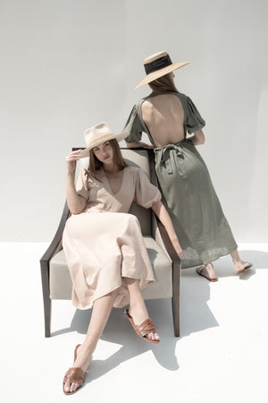 Flow dress in green