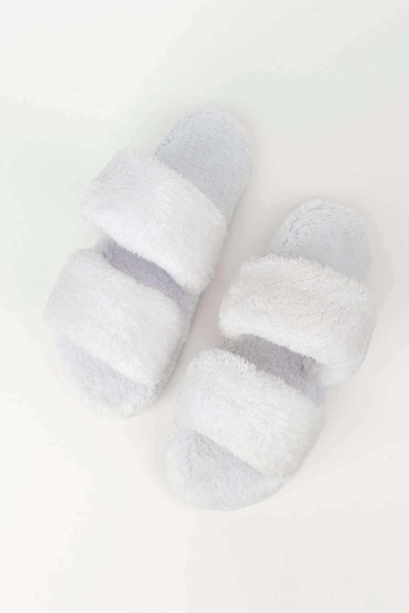 Fluffy Slippers in White