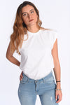 Pad t-shirt in white