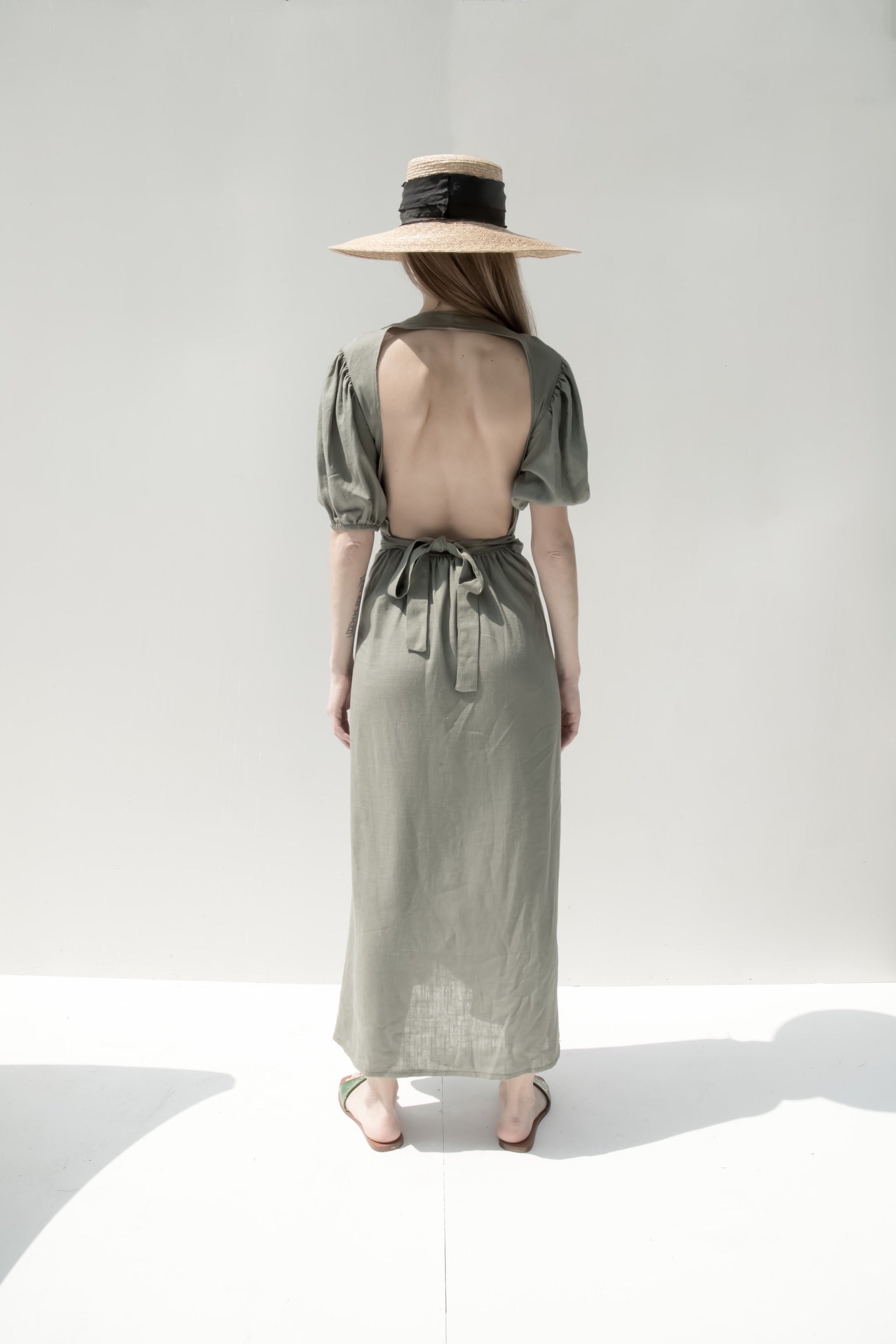 Flow dress in green