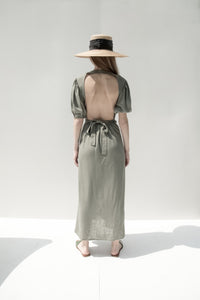 Flow dress in green