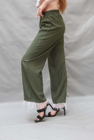 Plume pants in olive