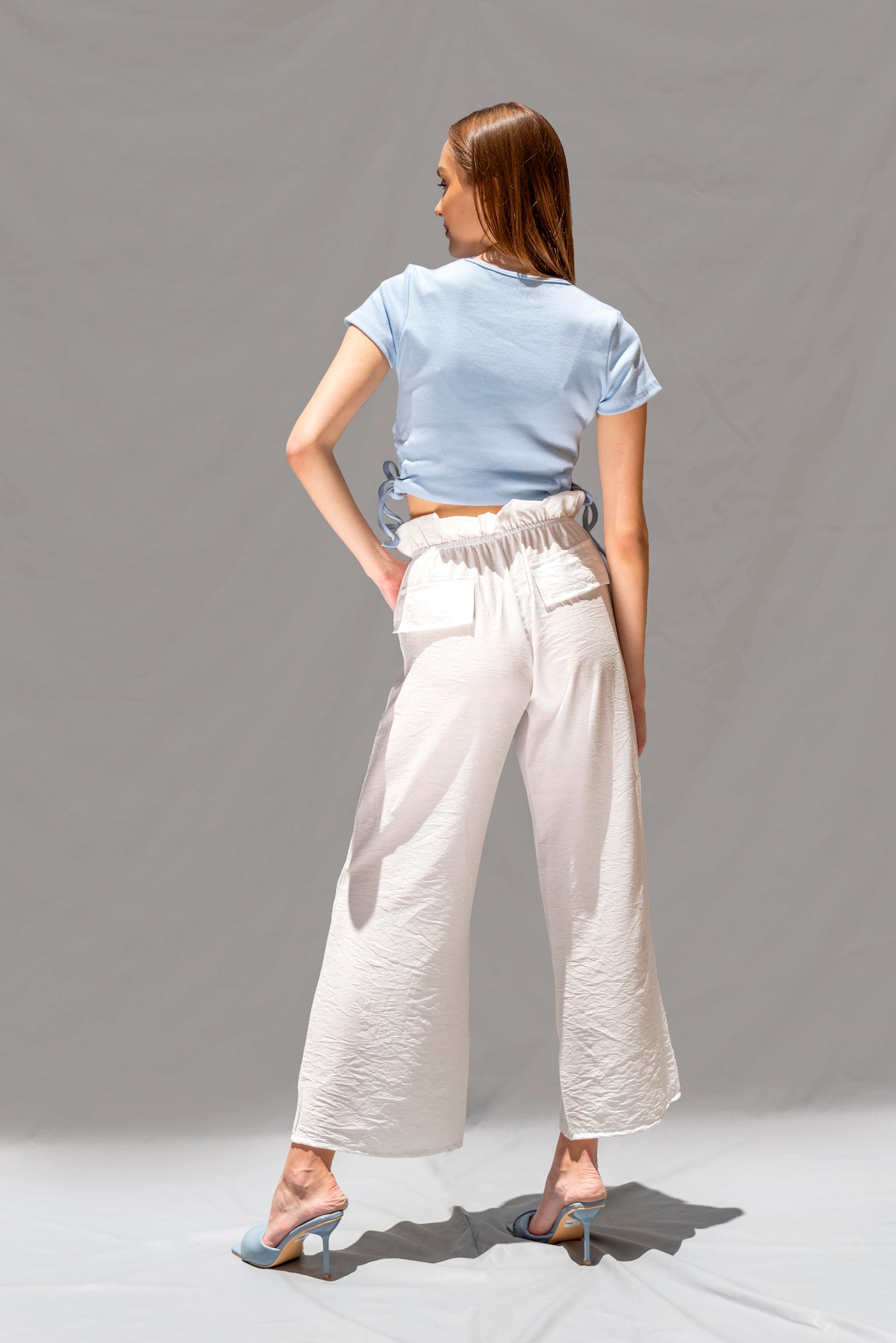 Baby blue rib top