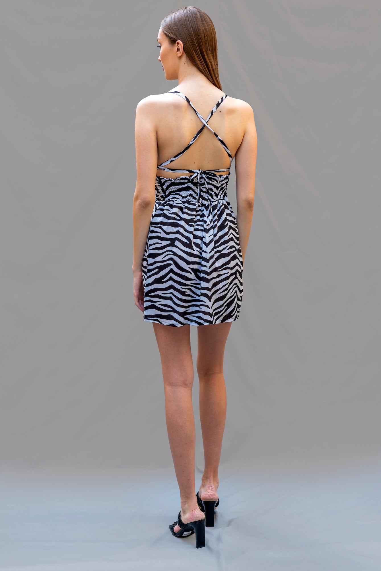 Call me dress in zebra print