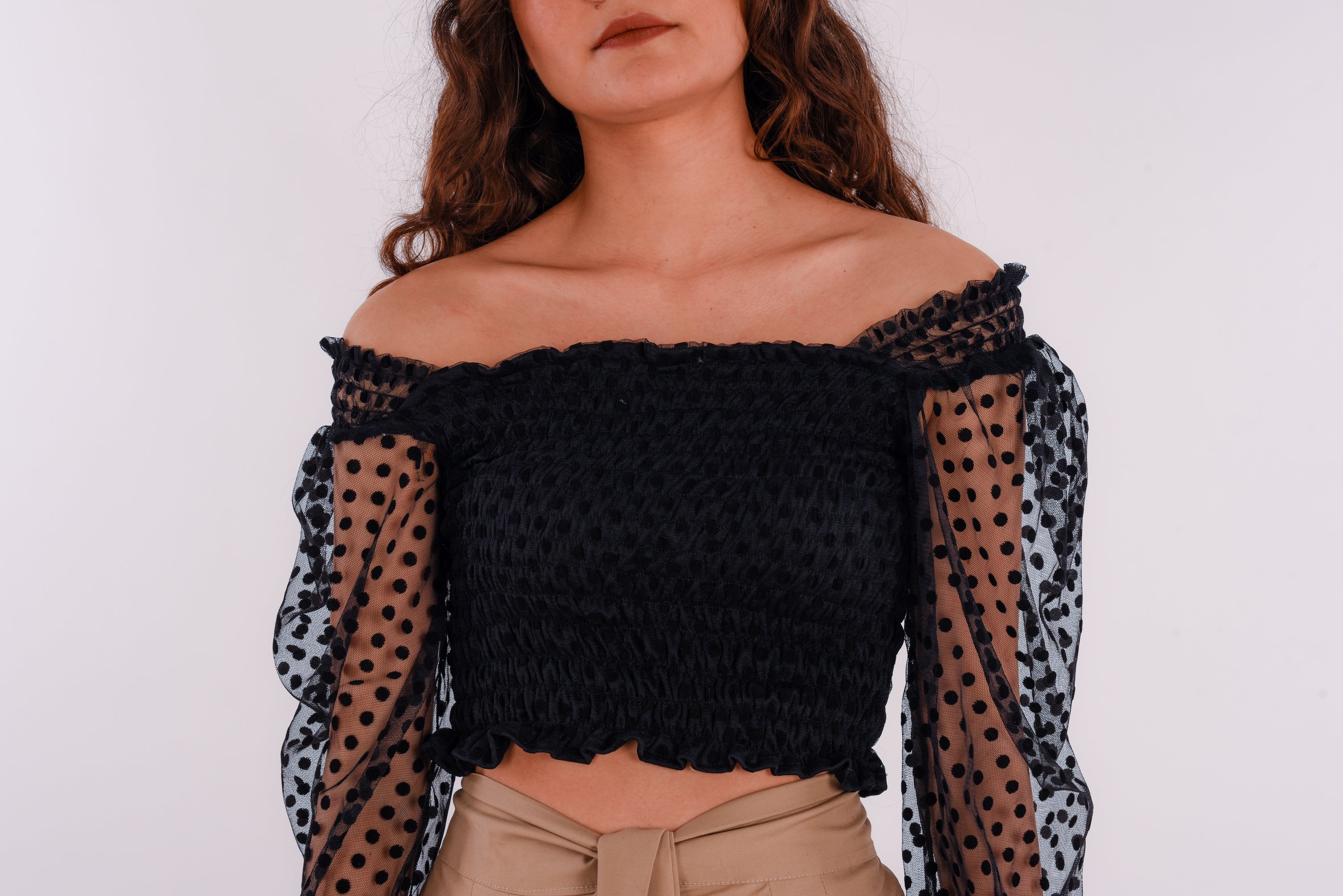 Slay top -with a twist- in black