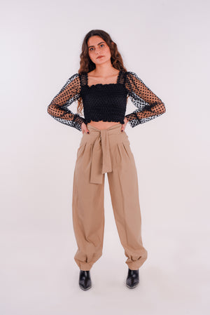 Slay top -with a twist- in black