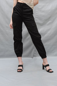 Military pants in black